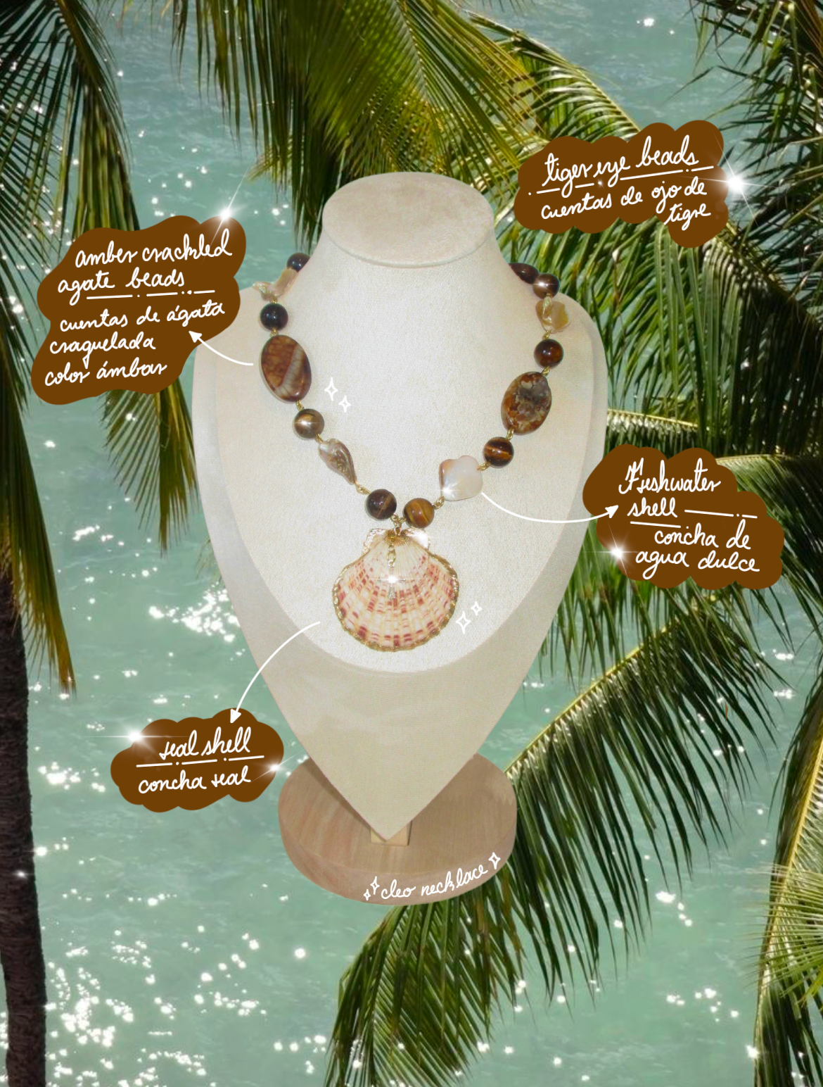 Cleo Necklace 🥥⋆˚꩜。