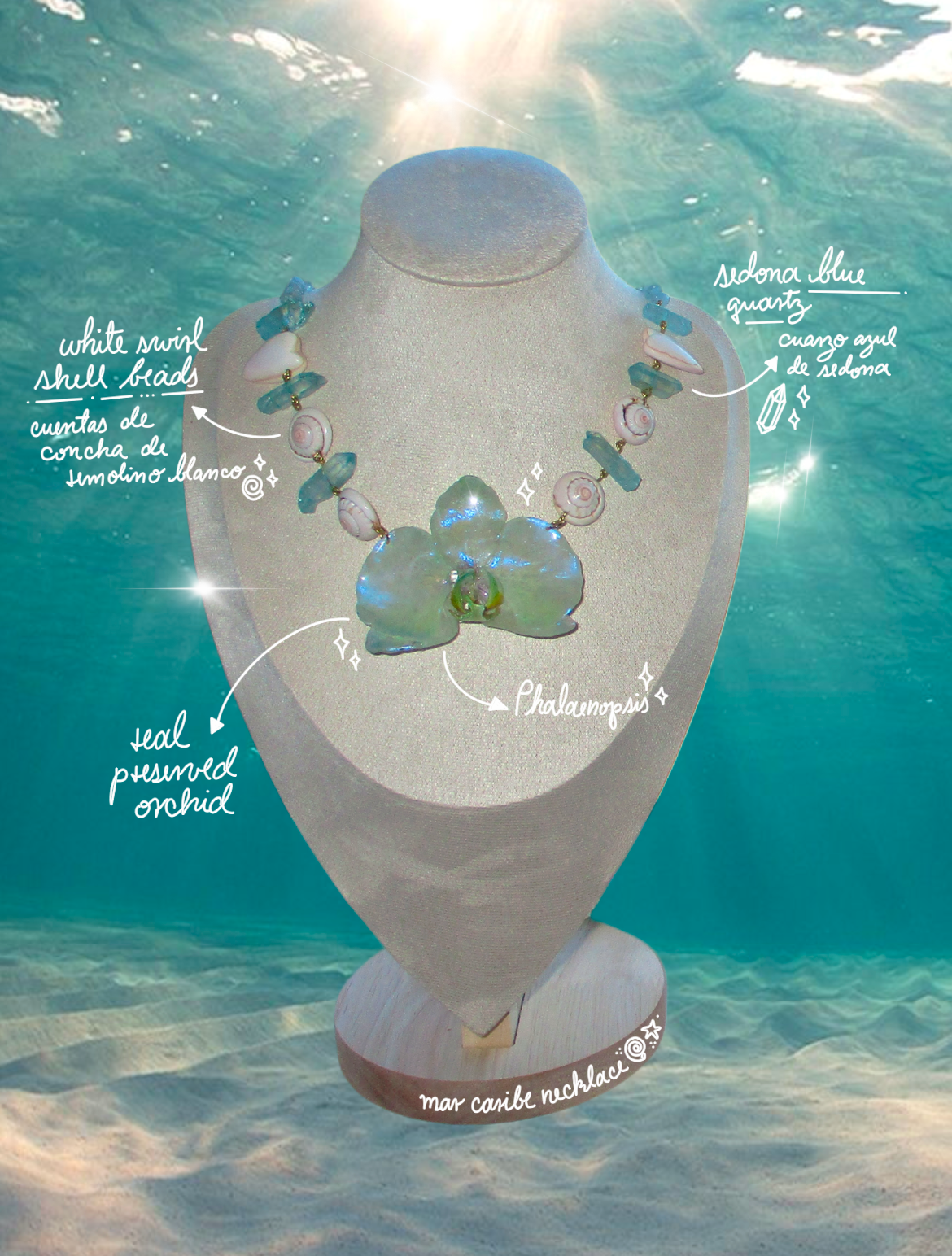 Mar Caribe Necklace🐚 ⋆˚꩜。