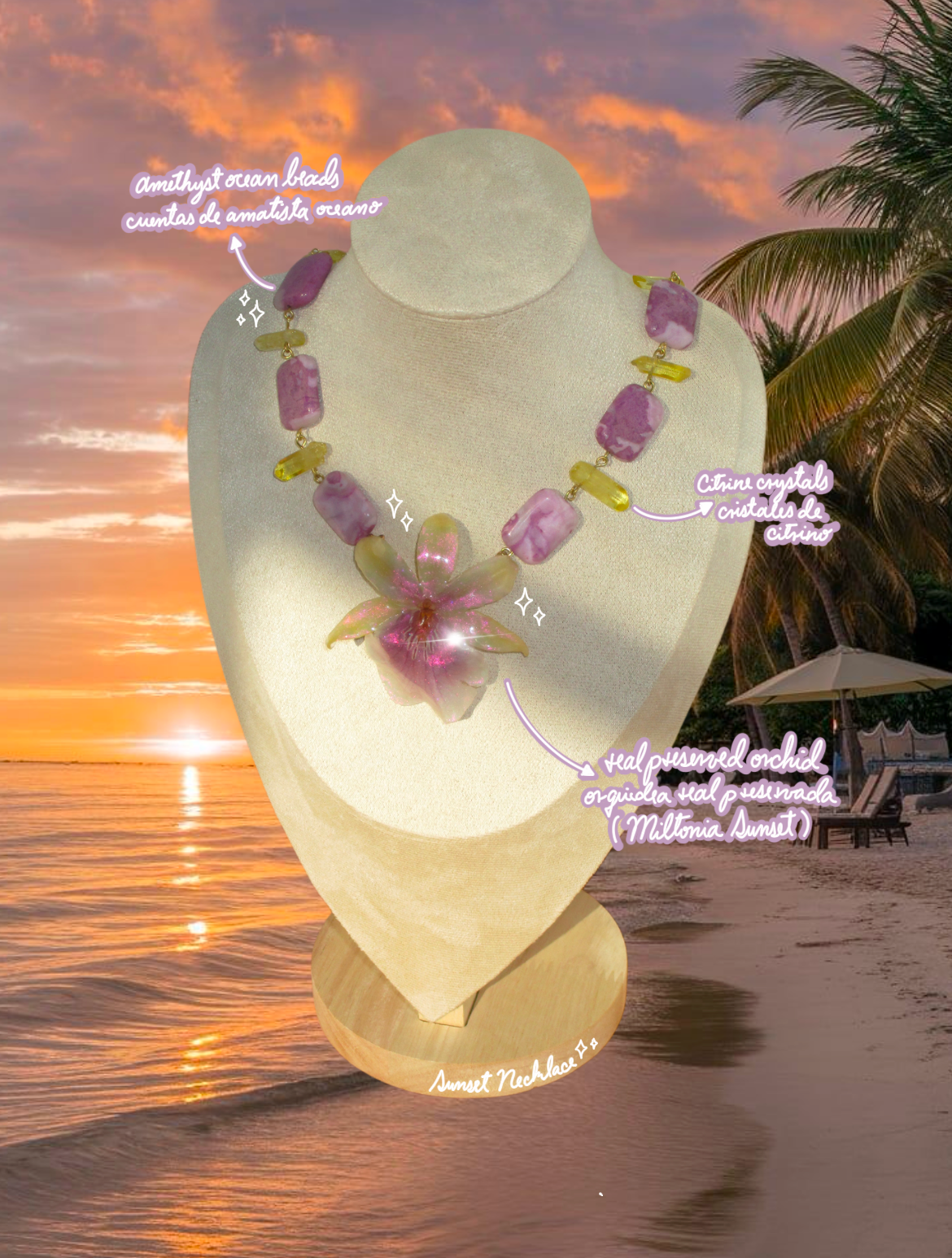 Sunset Necklace🌅✨ ⋆˚꩜｡